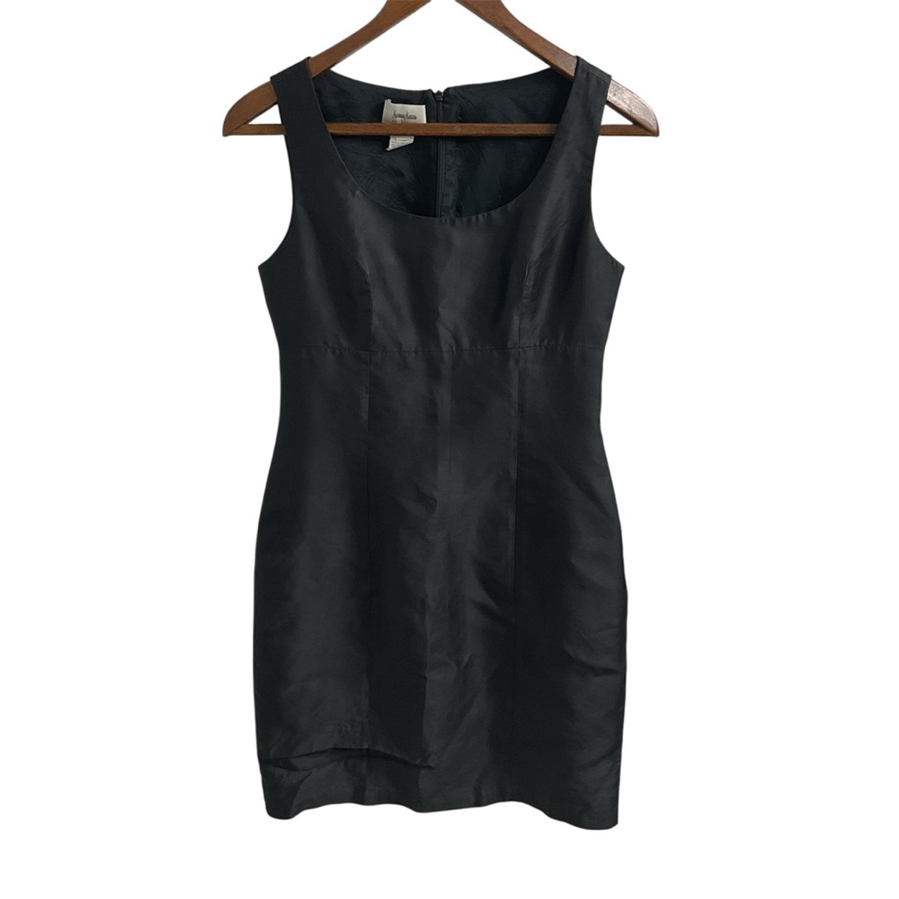 Vintage Y2K Neiman Marcus Elegant Black Sleeveless Dress 35% Silk size 4